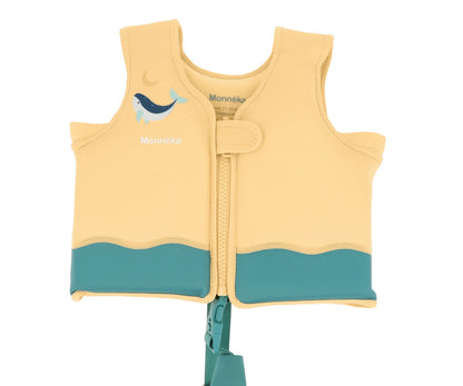 Monnëka - Colete Flutuador Aprendizagem Whale Teal