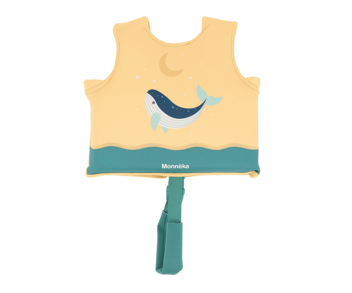 Monnëka - Colete Flutuador Aprendizagem Whale Teal