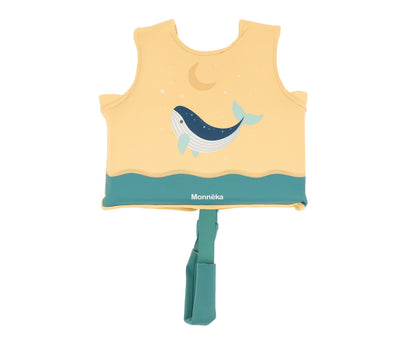 Monnëka - Colete Flutuador Aprendizagem Whale Teal