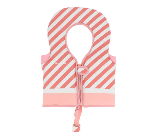 Monnëka - Colete Flutuador Aprendizagem Stripes Bloom & Blush (1 a 2 anos)