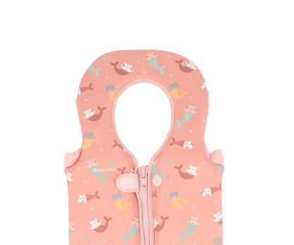 Monnëka - Chaleco Flotador Aprendizaje Mermaid Cats (1 a 2 años)