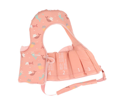 Monnëka - Chaleco Flotador Aprendizaje Mermaid Cats (1 a 2 años)