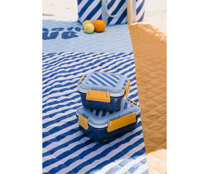 Monnëka - Lancheira Bento Stripes Blues & Beyond