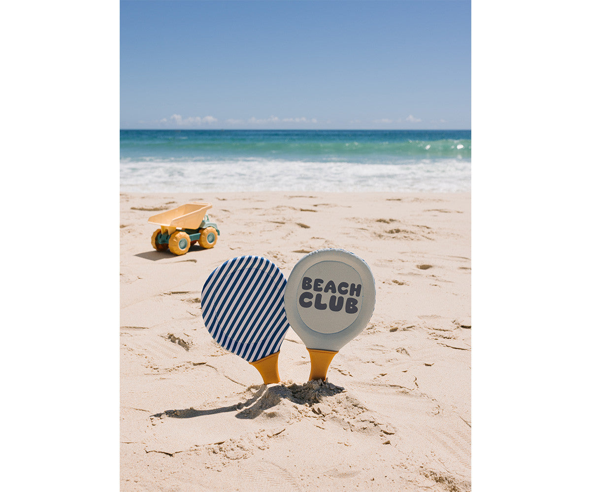 Monnëka - Raquetes de neoprene Stripes Blues & Beyond com bola