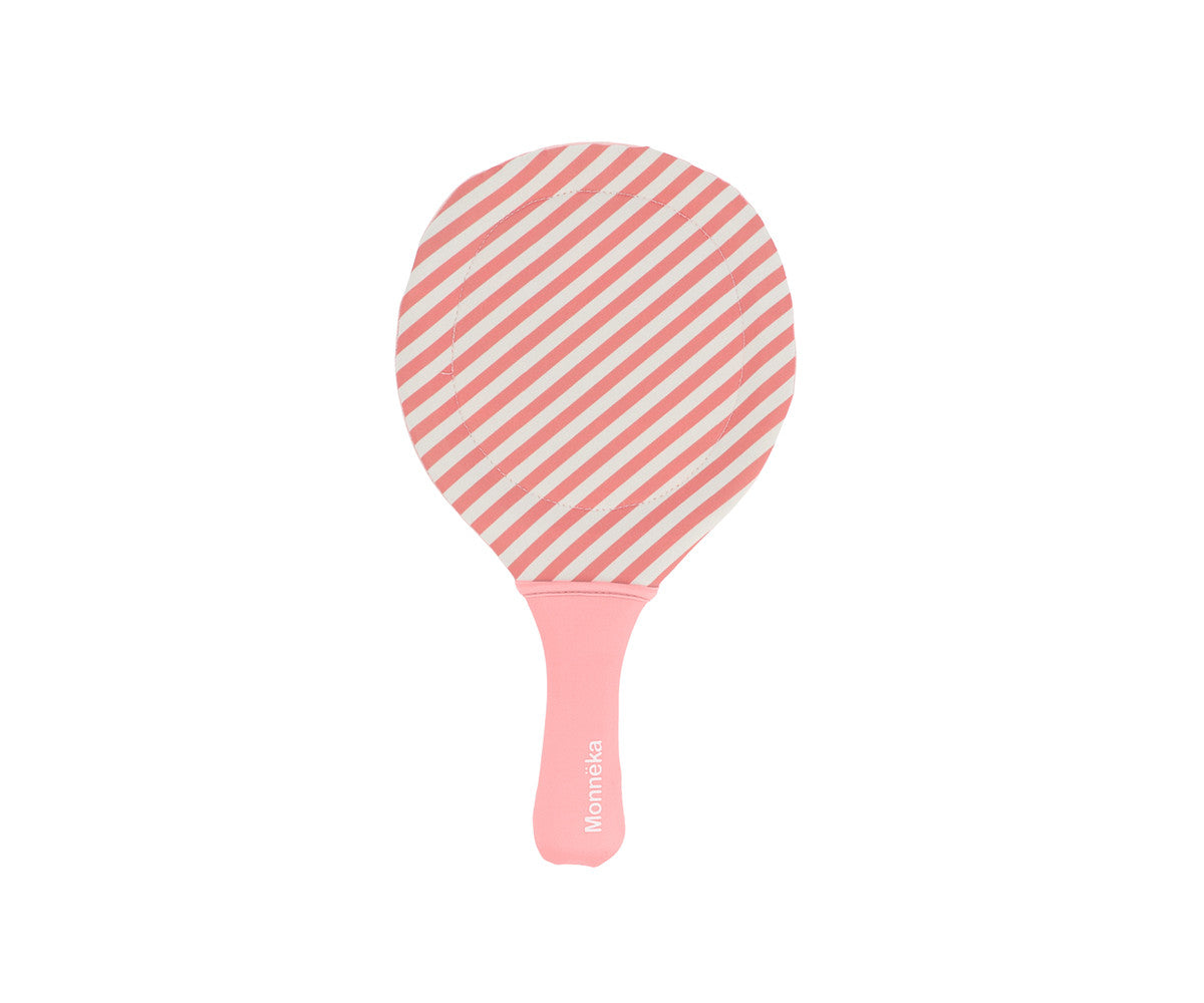 Monnëka - Raquetes de neoprene Stripes Bloom & Blush com bola
