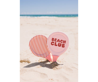 Monnëka - Raquetes de neoprene Stripes Bloom & Blush com bola