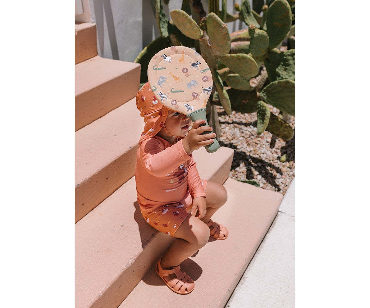 Monnëka - Raquetes de neoprene Wild Animals com bola