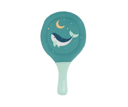 Monnëka - Raquetes de neoprene Whale Teal com bola