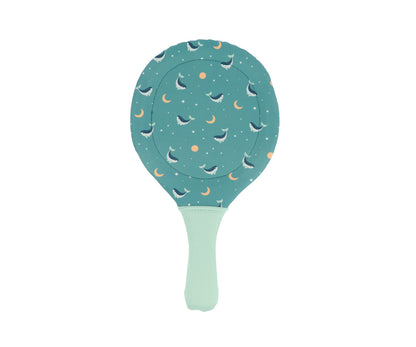 Monnëka - Raquetes de neoprene Whale Teal com bola
