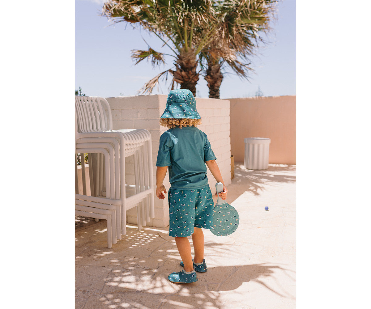Monnëka - Raquetes de neoprene Whale Teal com bola