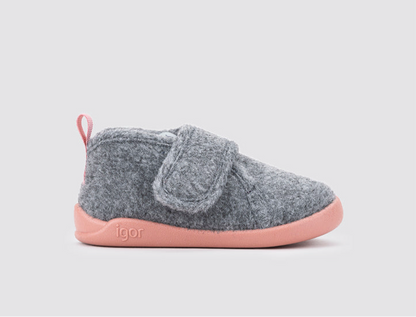 Igor - Pantufa Homie Cinzento/Rosa