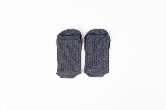 Victoria - Meias Barefoot Lurex Azul