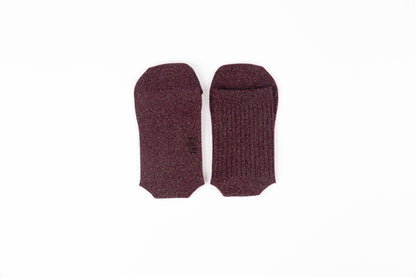 Victoria - Meias Barefoot Lurex Bordeaux