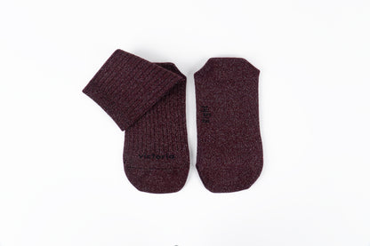 Victoria - Meias Barefoot Lurex Bordeaux