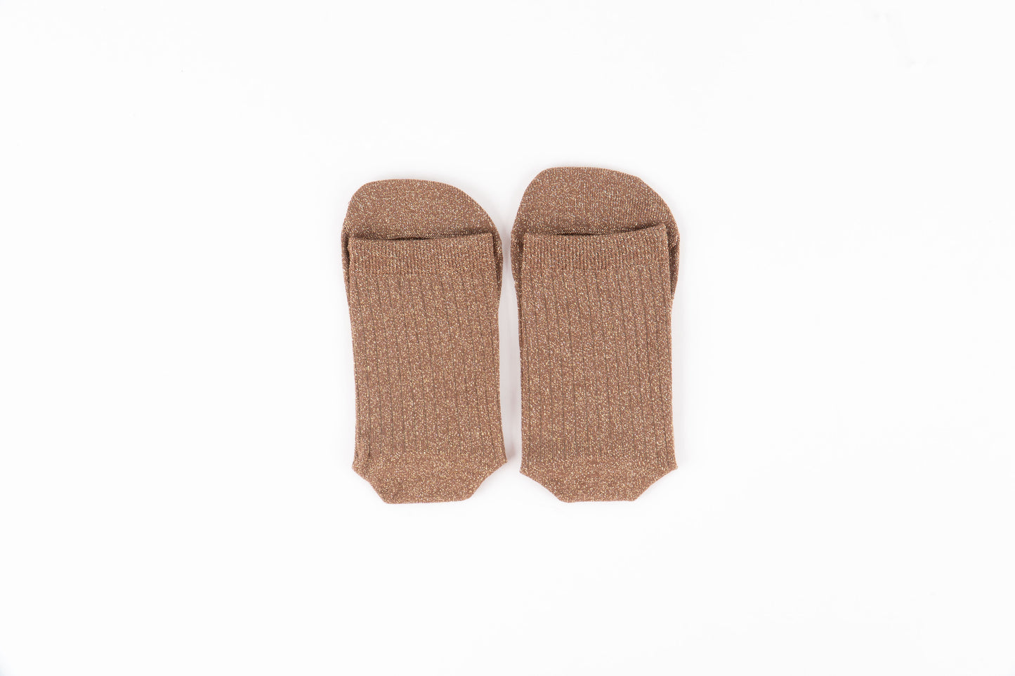 Victoria - Meias Barefoot Lurex Camel