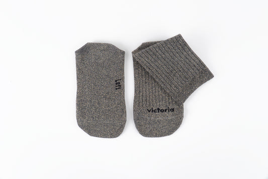 Victoria - Meias Barefoot Lurex Cinzento