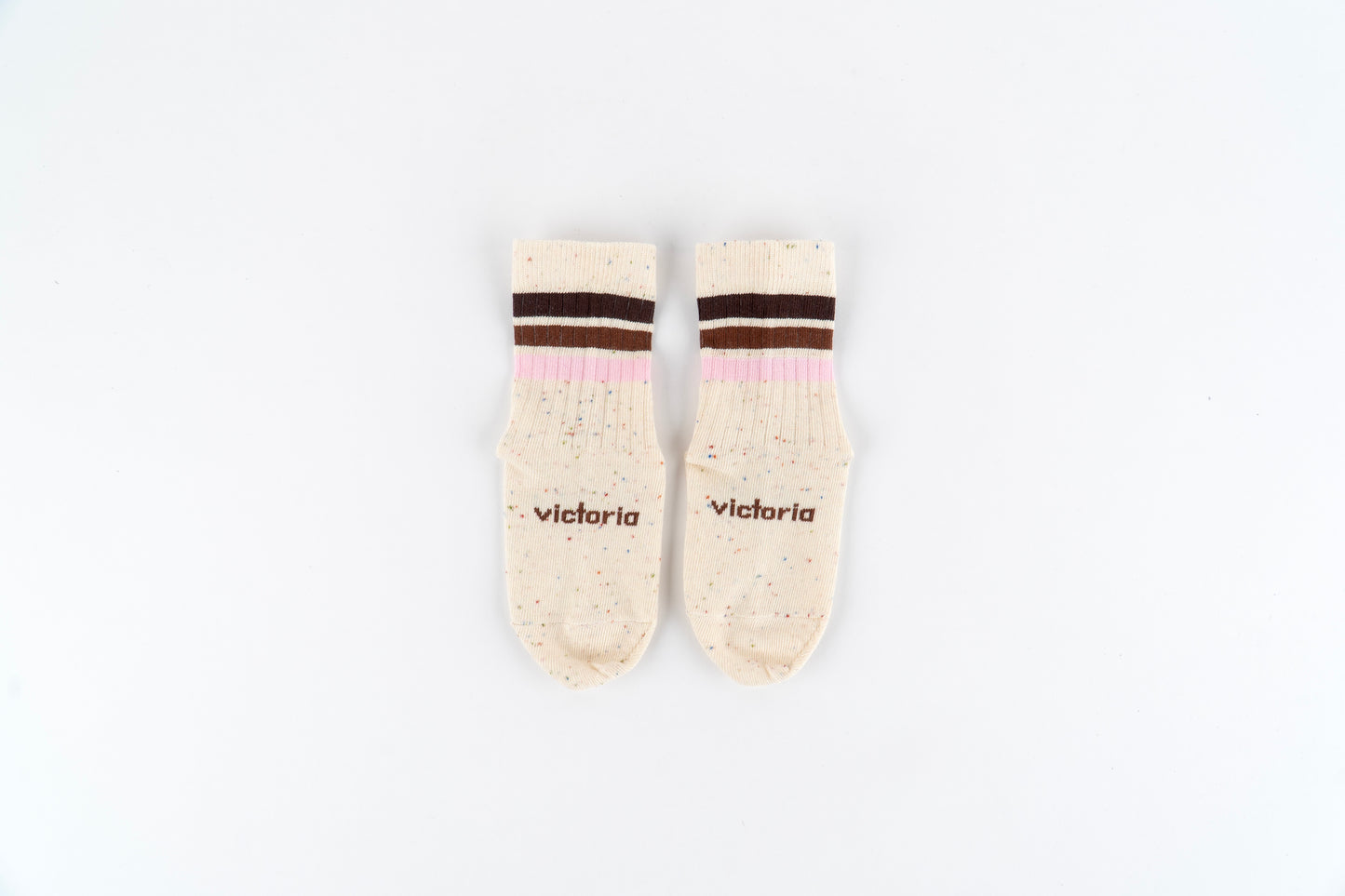Victoria - Meias Barefoot Mesclada Rosa