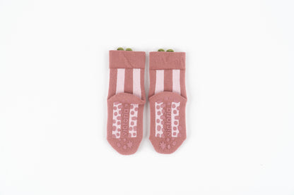 Victoria - Meias Barefoot Antiderrapantes Coração Rosa