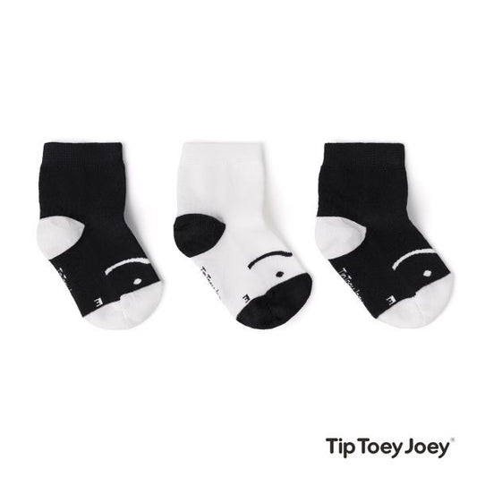 Tip Toey Joey - Meias pack de 3 Preto / Branco