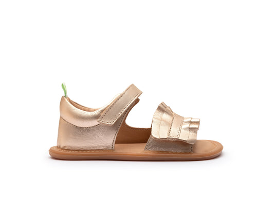 Tip Toey Joey - Sandália Ruffy Metalic Salmon