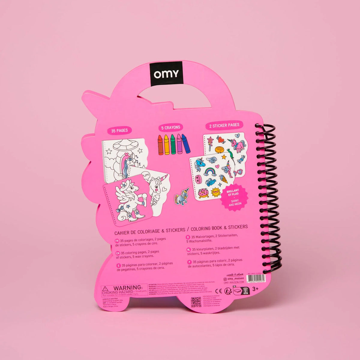 OMY - Livro de Colorir + Autocolantes Unicórnio Lily