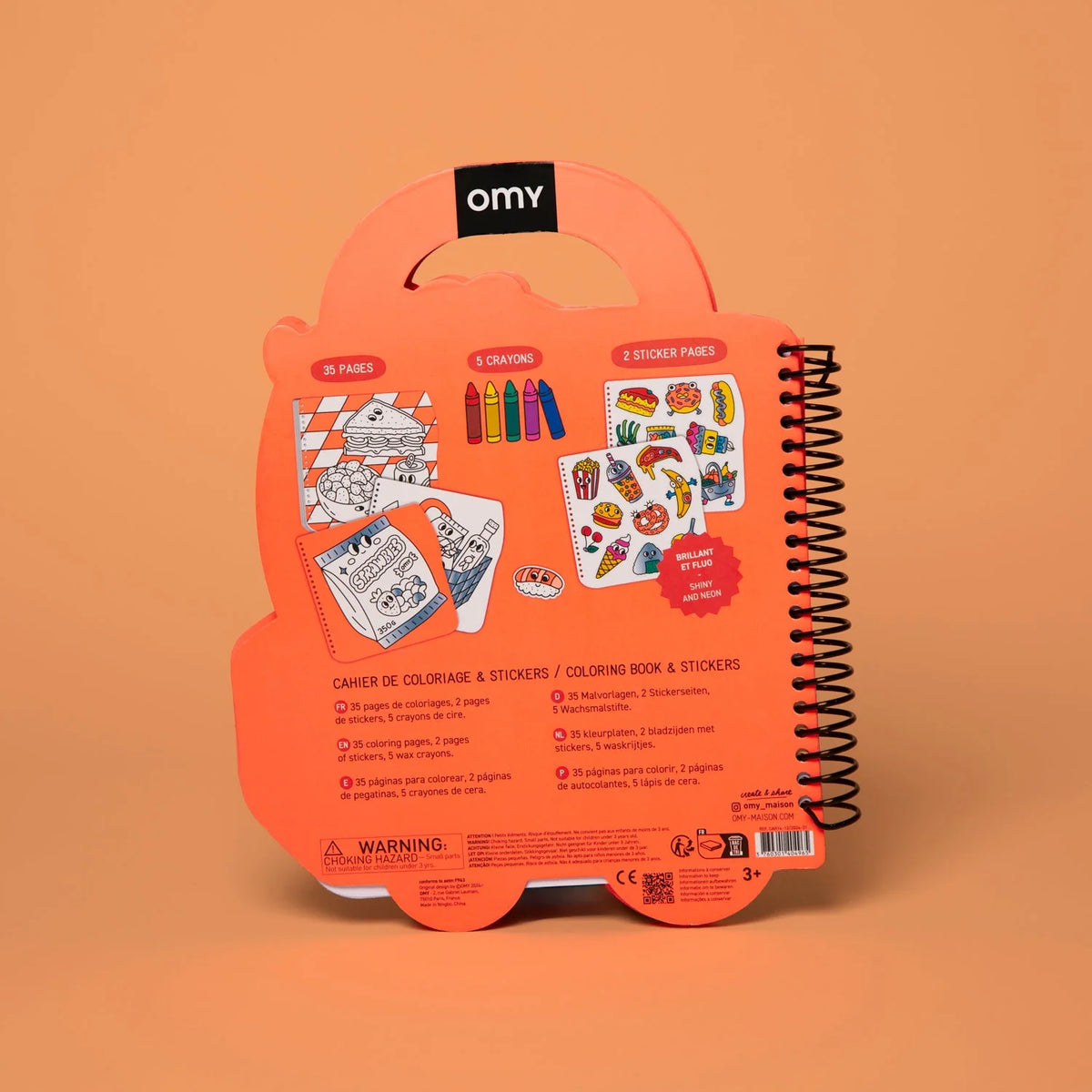 OMY - Livro de Colorir + Autocolantes Yummy