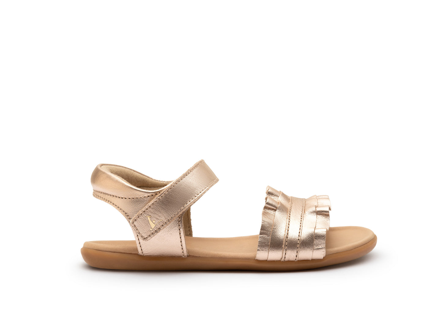 Tip Toey Joey - Sandália Ruffle Metalic Salmon