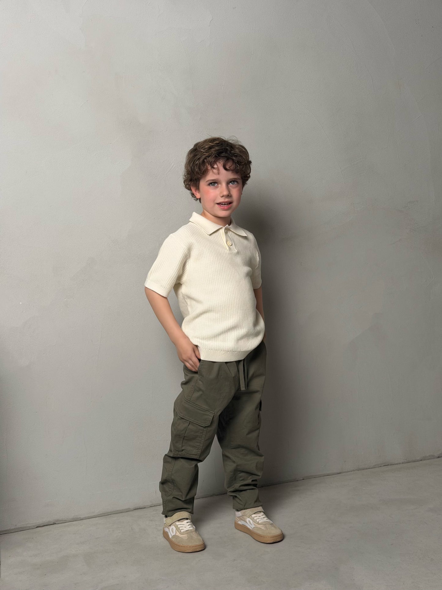 Lejan - Sapatilhas One Nylon Beige Criança