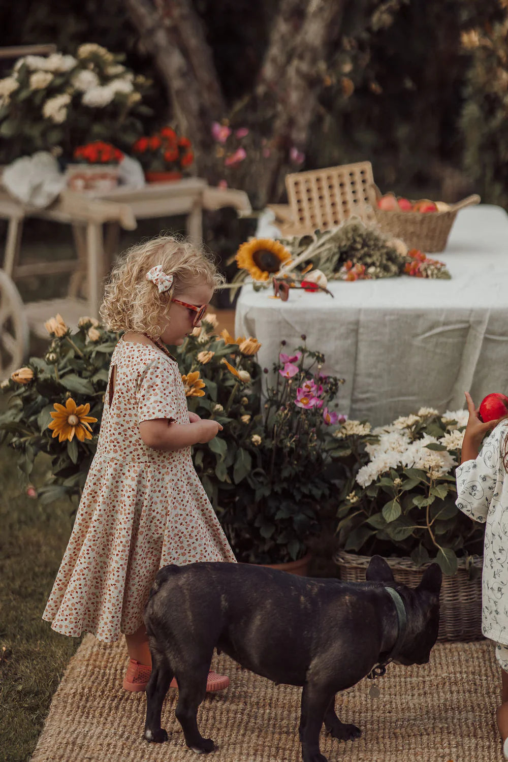 Grech & Co - Conjunto de 2 ganchos de cabelo com laço Sunset Meadow