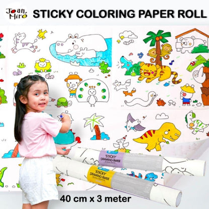 Jarmelo - Rolo de Papel Autocolante para Colorir Dinossauros