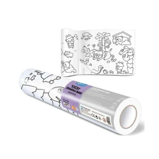 Jarmelo - Rolo de Papel Autocolante para Colorir Animais