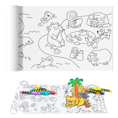 Jarmelo - Rolo de Papel Autocolante para Colorir Animais