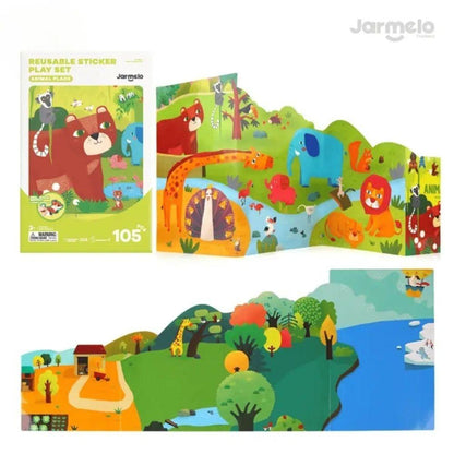 Jarmelo - Livro de Autocolantes Reutilizáveis Animal Place