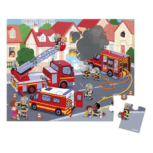 Janod - Puzzle Bombeiros 24 Peças