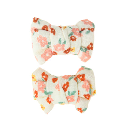 Grech & Co - Conjunto de 2 ganchos de cabelo com laço Sunset Meadow