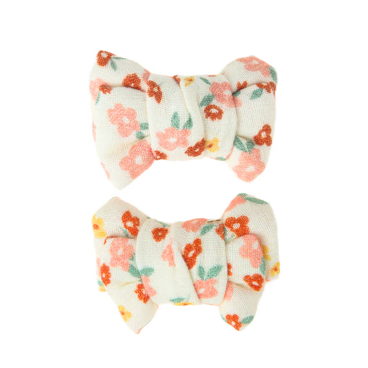 Grech & Co - Conjunto de 2 ganchos de cabelo com laço Sunset Meadow